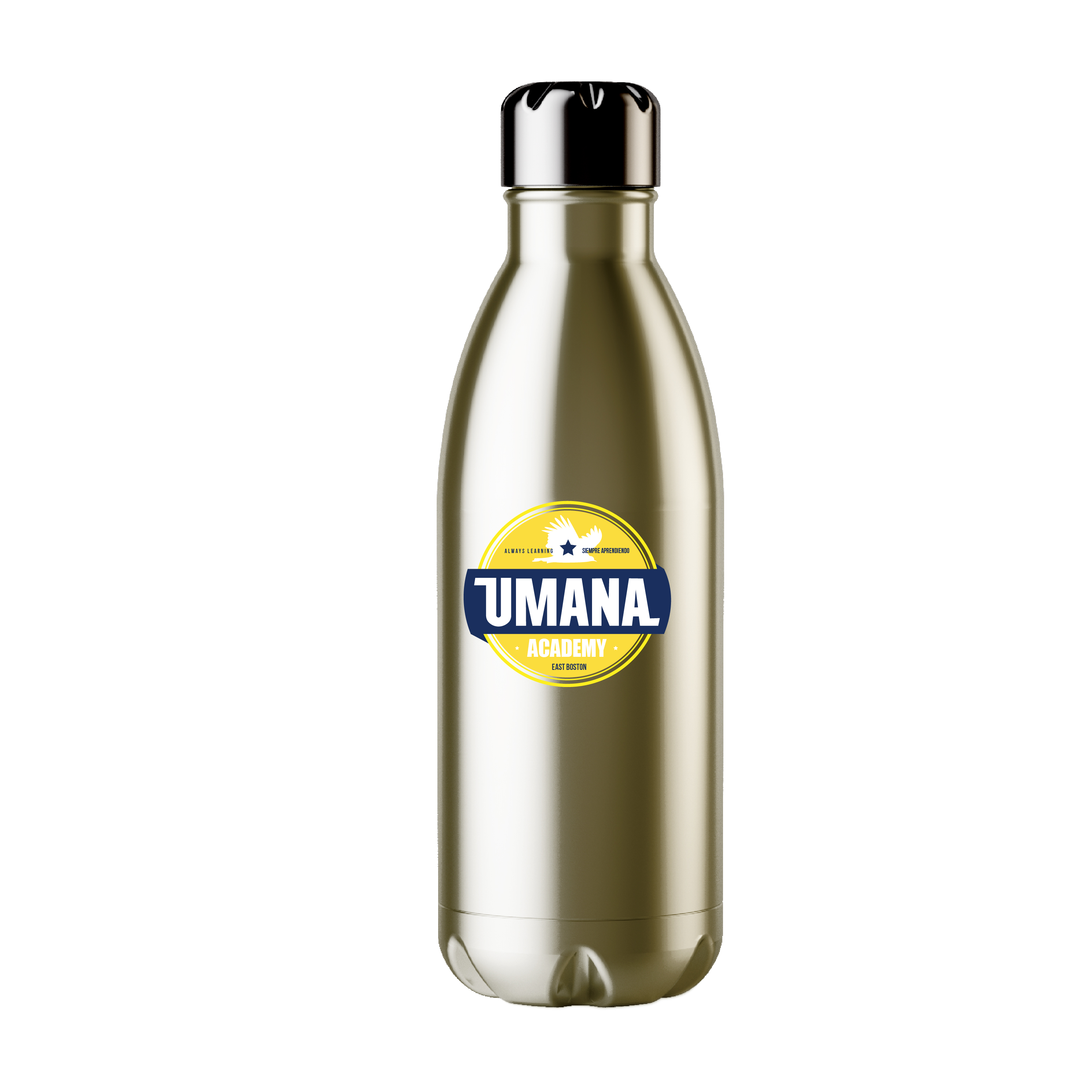 Mario Umana Academy TAPERED STAINLESS STEEL WATER BOTTLE W/CAP